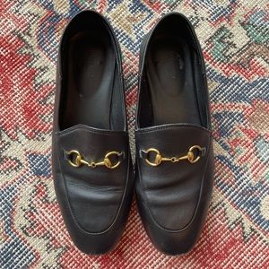 Gucci Women’s Leather Horsebit Loafers (Black)